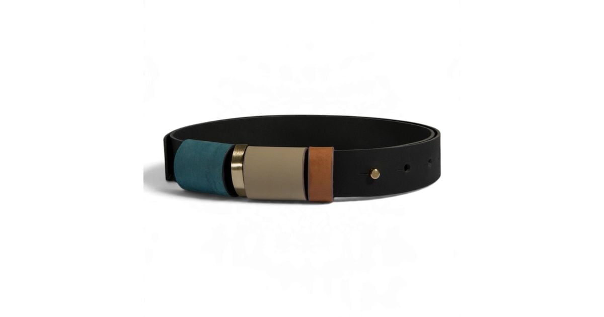 Svetlana Vukov Color Block Belt in Black | Lyst