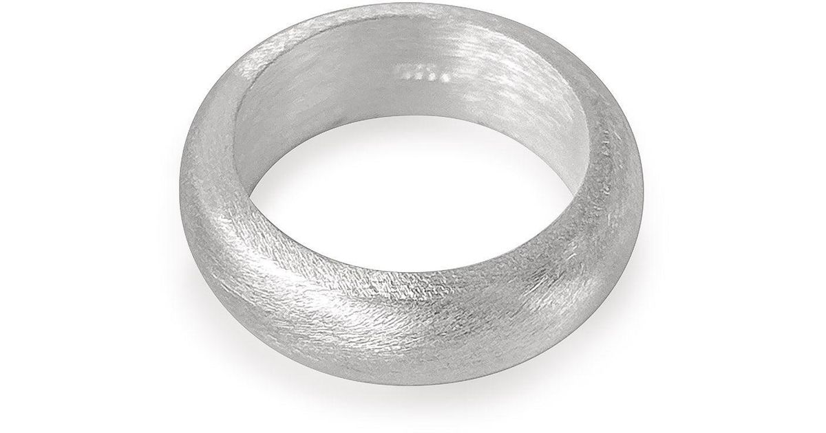 Cote Cache Cóté Caché Classic Matte Bold Band Ring in Metallic | Lyst UK