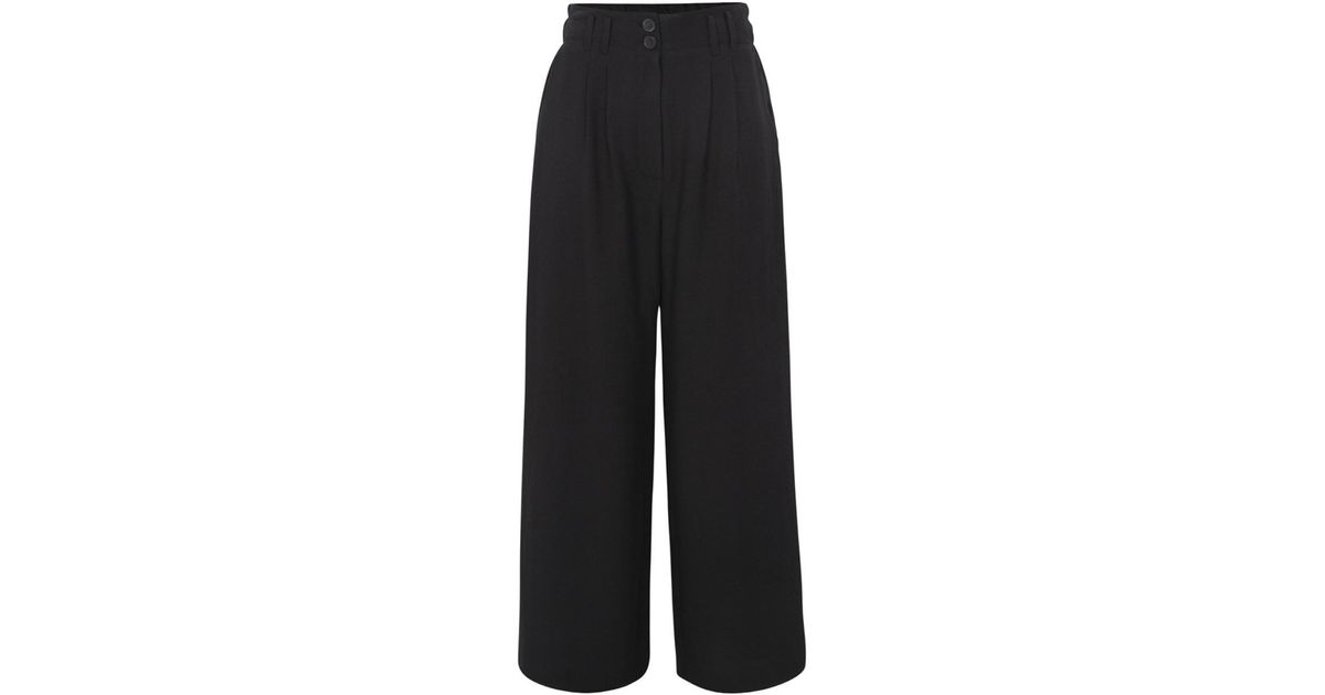 NARU KANG Modal Wide Pants Black | Lyst