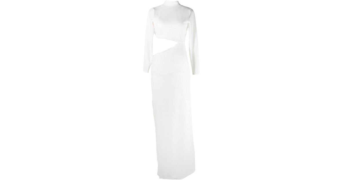 Yola Neme Emeliana Long Dress in White | Lyst Yola Neme White Emeliana Long Dress