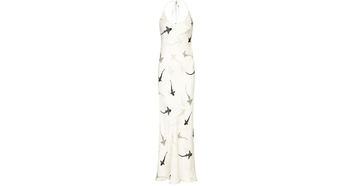 Lily Rou Lily Rou Silk Mara Midi Slip Dress in Metallic | Lyst UK