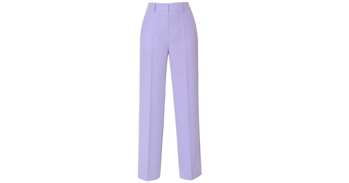 AGGI Suzie Lavender High Waist Wide Leg Trousers in Purple | Lyst