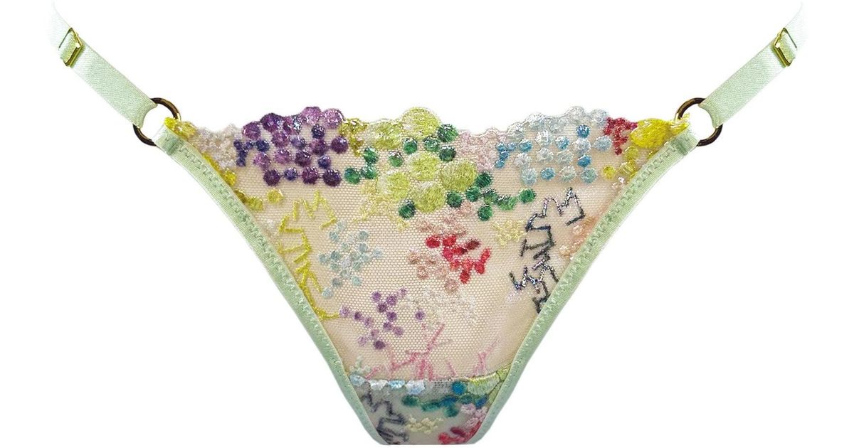 Somewhere Never Sparkle & Shine Low Rise String in Blue | Lyst UK