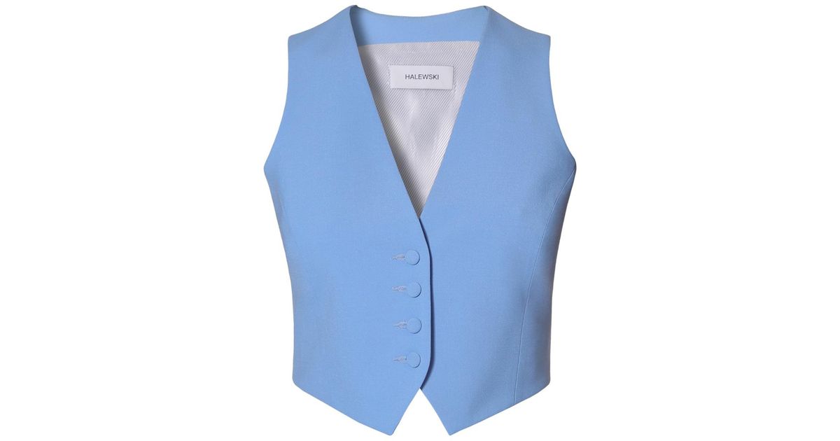Aggi AGGI by HALEWSKI Sylvia Suit Vest in Blue | Lyst