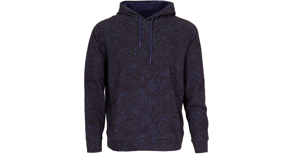 HANK EMBOSSED FLORAL HOODIE - BLUE