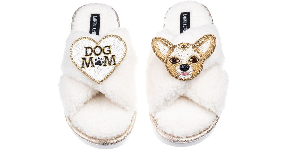 Laines London Neutrals Laines Neutral Boucle Slippers With