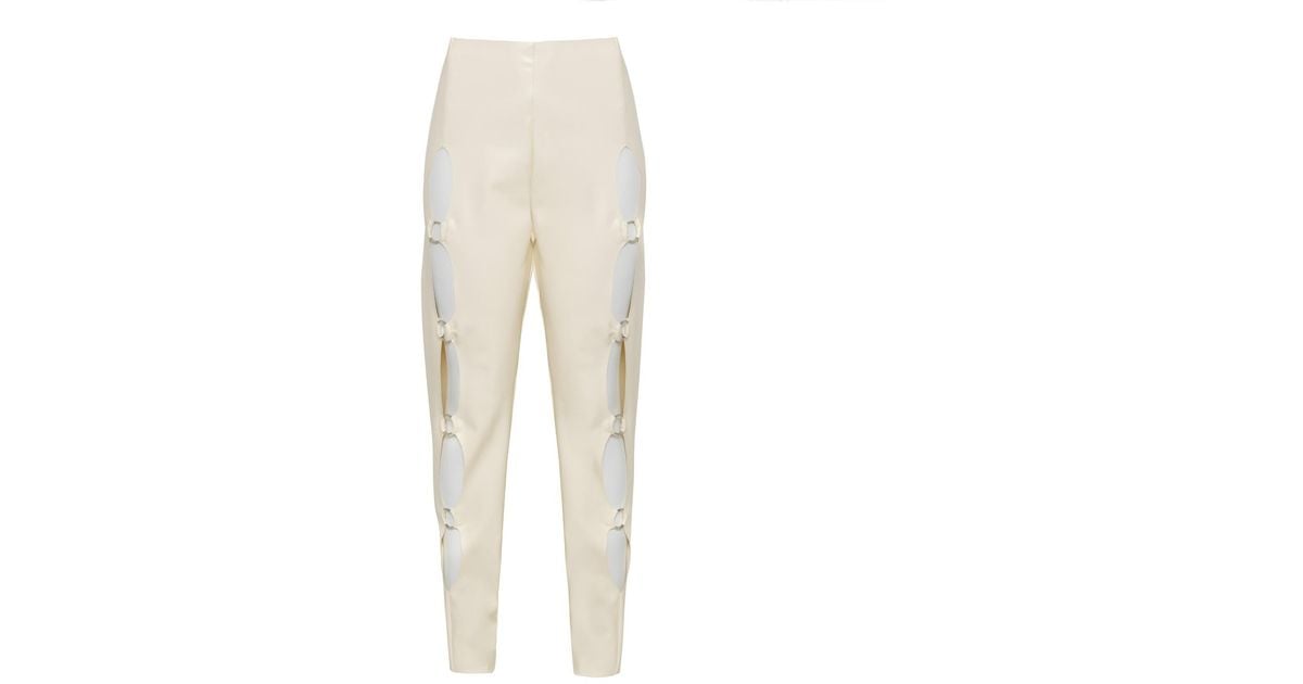 Paloma Lira Off White Latex Pants in Natural | Lyst