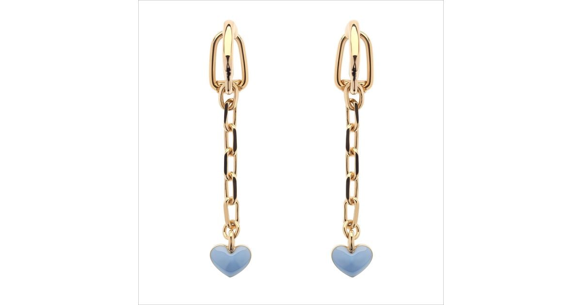 Emma Holland Jewellery Enamel Chain Drop Clip Earrings in Metallic | Lyst