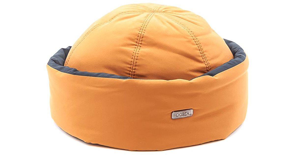 DORIA 1905 Padded Fabric Docker Cap in Orange for Men | Lyst