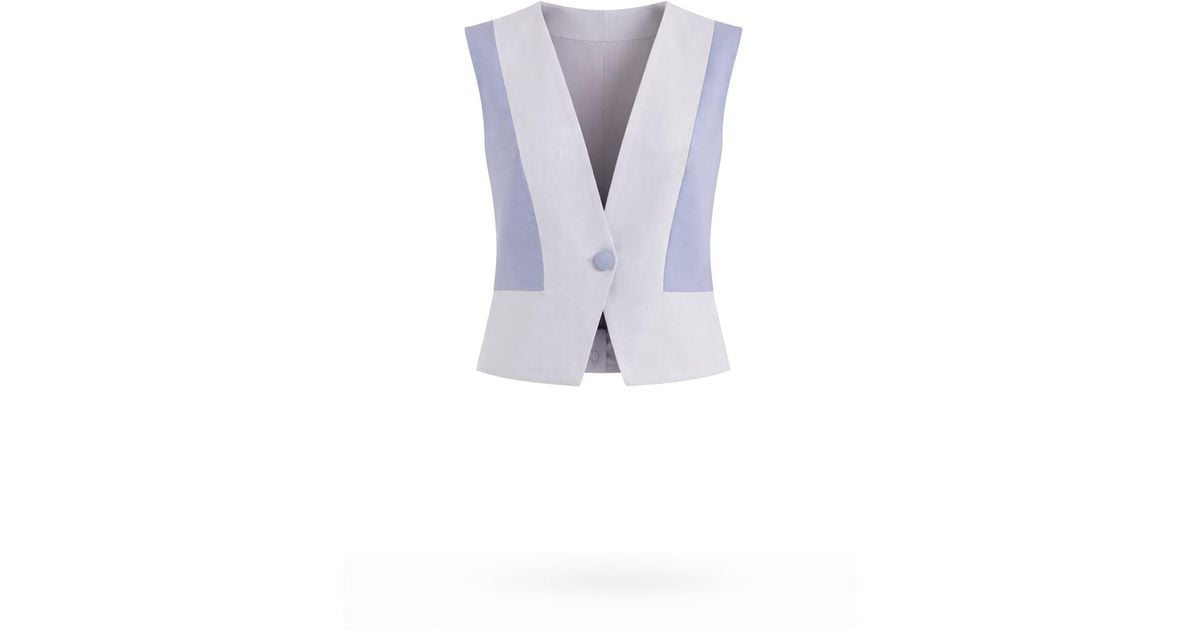 V Button Lumina Eligma V Button Vest in Purple | Lyst