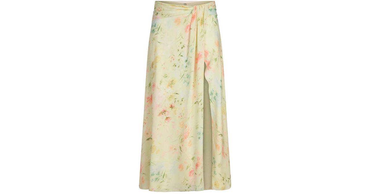 Gasque Scarlett Gasque Sonnet Wrap Skirt in Yellow | Lyst UK