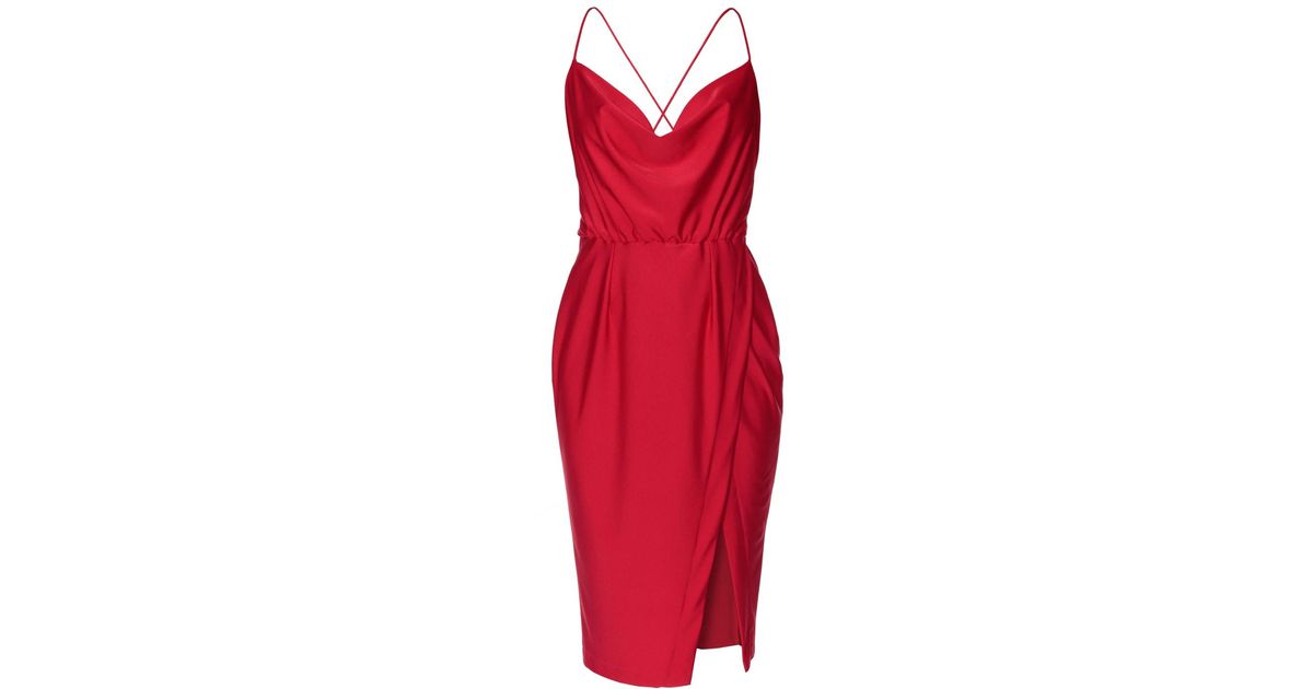 Aggi AGGI by HALEWSKI Kim Midi Dress in Red | Lyst