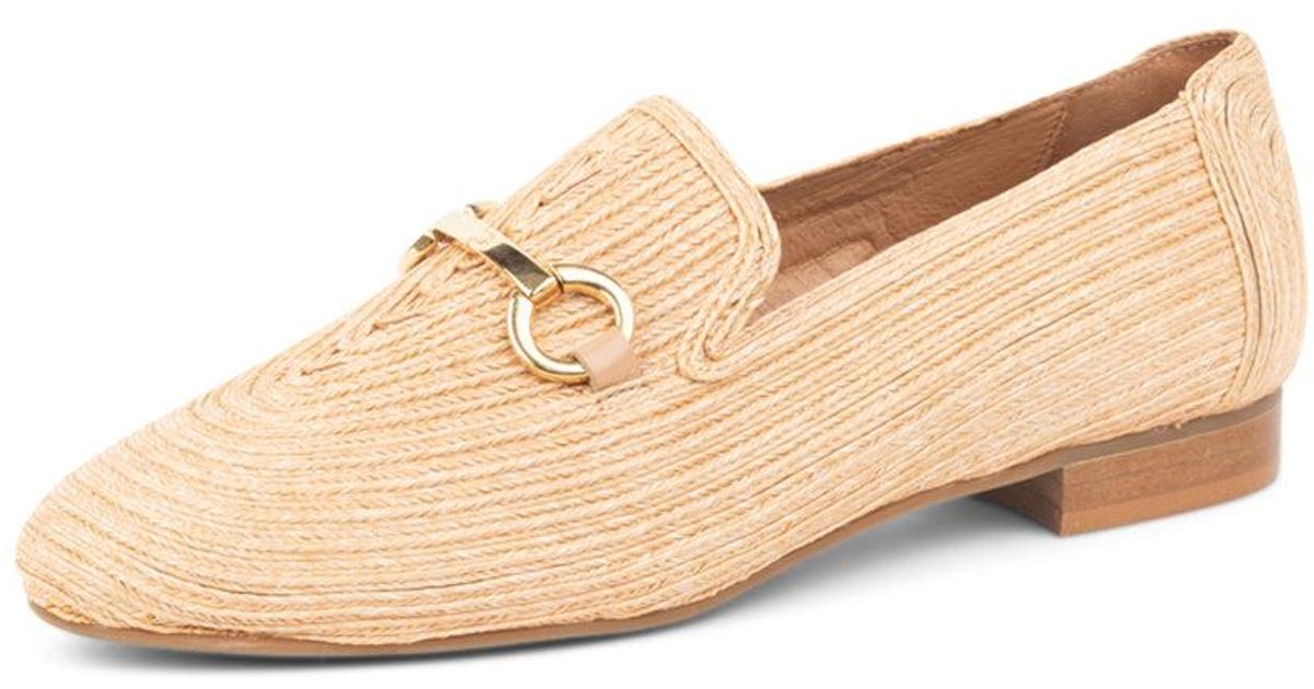 Patricia Green Leather Riviera Raffia Loafer in Natural | Lyst
