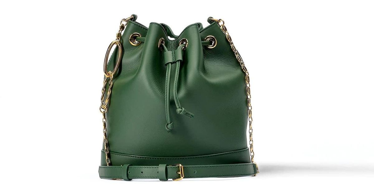 Agcf Savoy Bucket Bag Emerald in Green | Lyst
