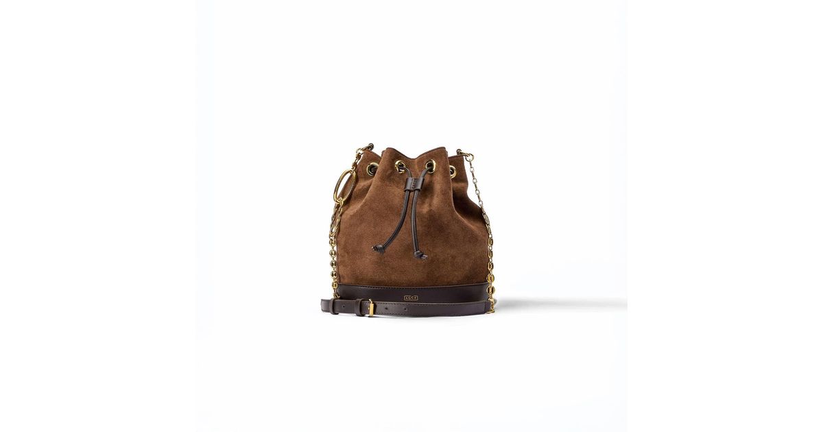 Agcf Savoy Bucket Bag Chocolate Suede in Brown | Lyst UK