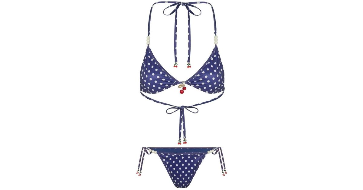 Haus of Mclees Lou Lou Bikini in Blue | Lyst UK