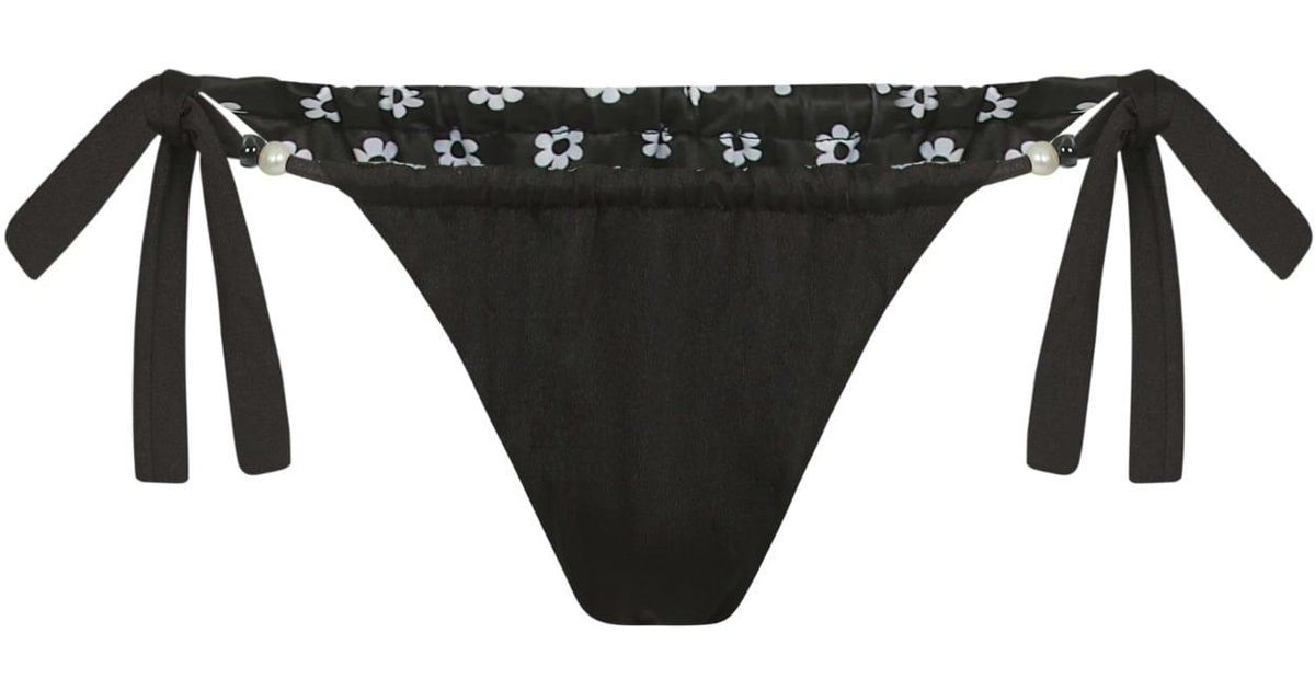 Haus of Mclees Reversible Eva Bikini Bottom in Black | Lyst UK
