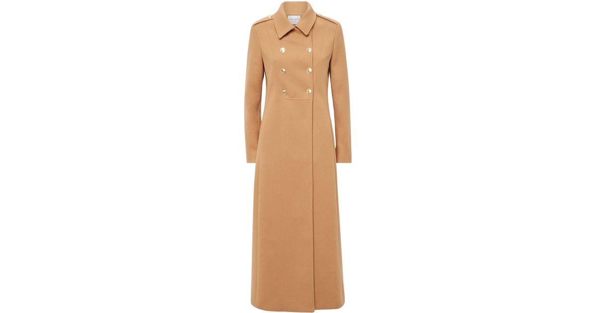 James Lakeland Long Military Coat in Natural Lyst