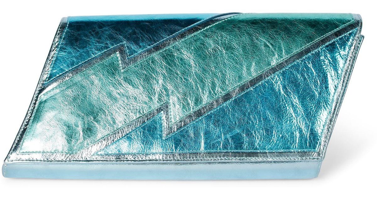 Terry De Havilland Mia Clutch Bag Aqua in Blue Lyst UK