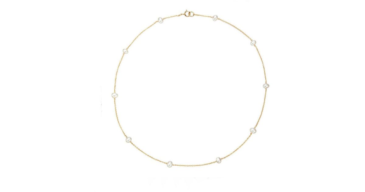 Lilo Roo Lily & Roo Ten Pearl Choker in Metallic | Lyst UK