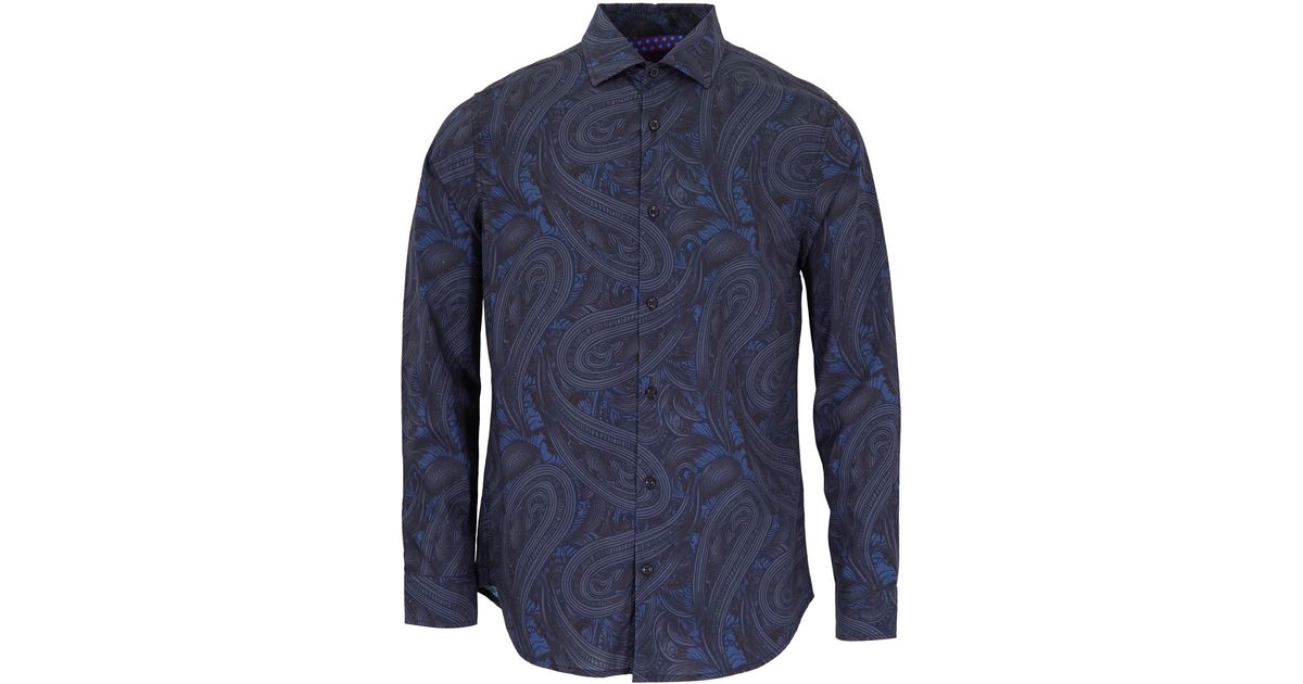 Lords Of Harlech Jack Augustus Floral Chino Broek Navy main image 1