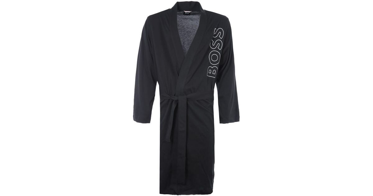 BOSS by HUGO BOSS Cotton Bodywear Identity Outline Logo Dressing Gown