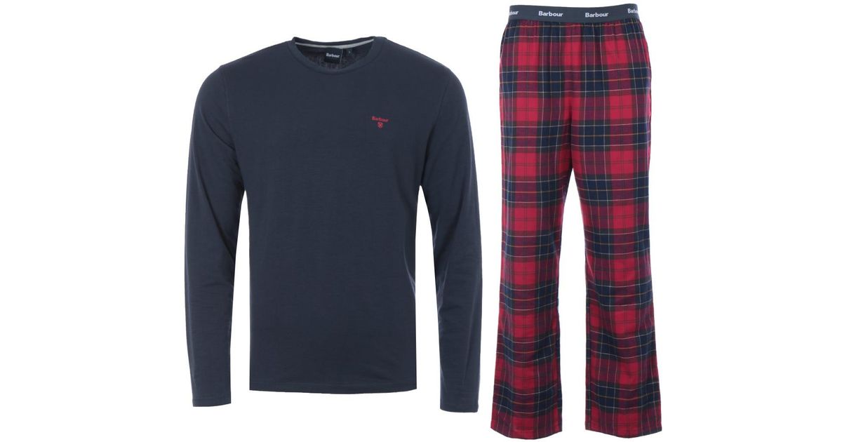Barbour Cotton Doug Pyjama Set in Blue for Men - Lyst