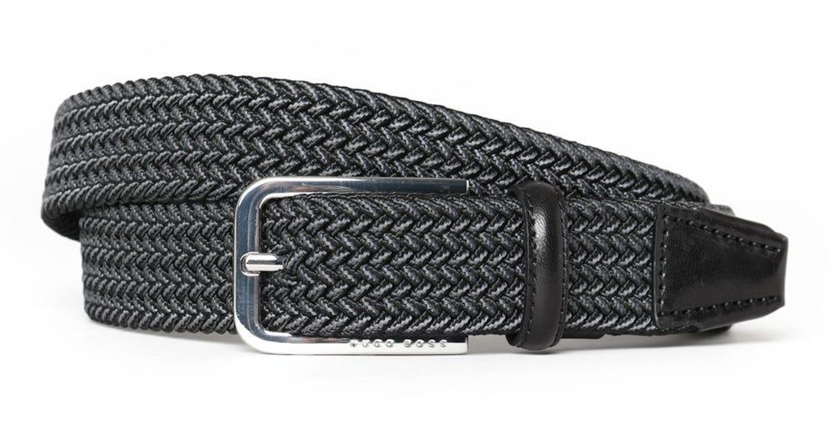 BOSS by Hugo Boss Black Clorio Braided Belt for Men - Lyst