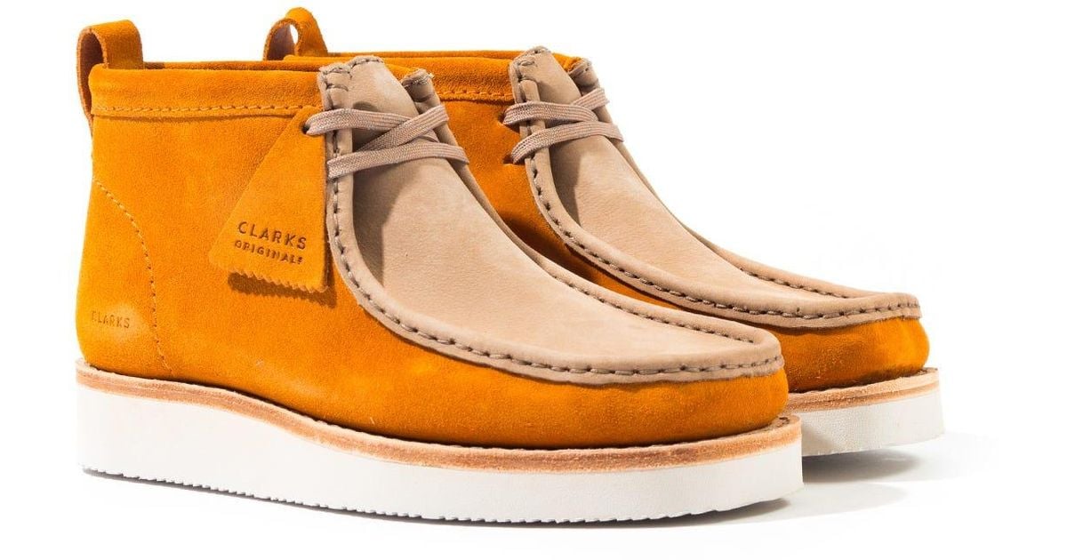 clarks wallabee burnt orange
