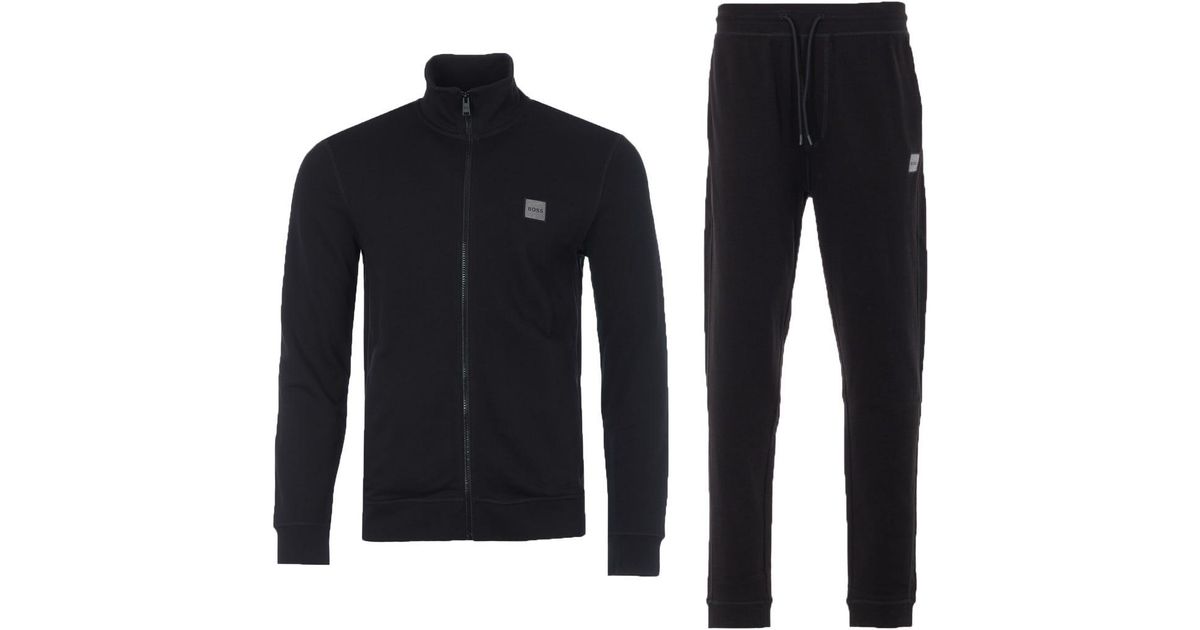 hugo boss mens tracksuit black