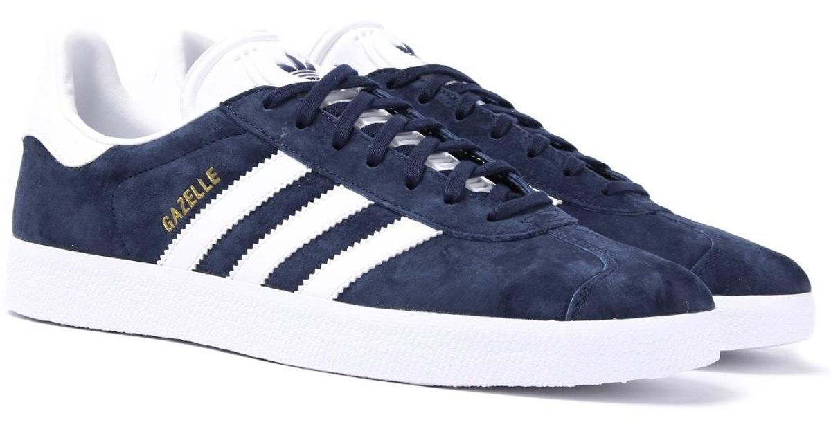 adidas originals navy suede gazelle trainers