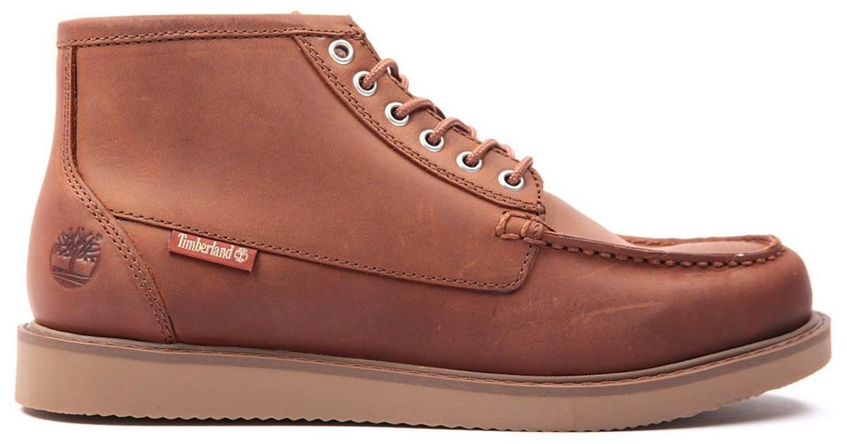 Timberland Leather Newmarket Ii Moc Toe Chukka Boot in Orange for Men | Lyst UK