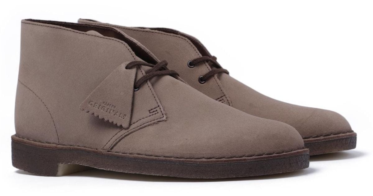 clarks desert boots wolf suede