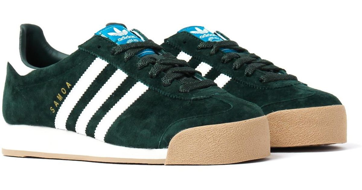 adidas Originals Leather Samoa Vntg Forest Green Suede Trainers for Men |  Lyst
