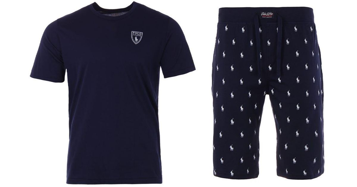Polo Ralph Lauren Cotton Long Sleeve Pyjama Gift Box Set in Navy (Blue
