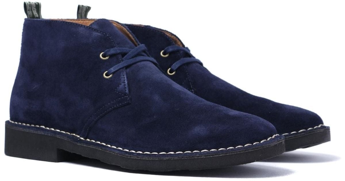Polo Ralph Lauren Talan Midnight Navy Suede Chukka Boots in Blue for
