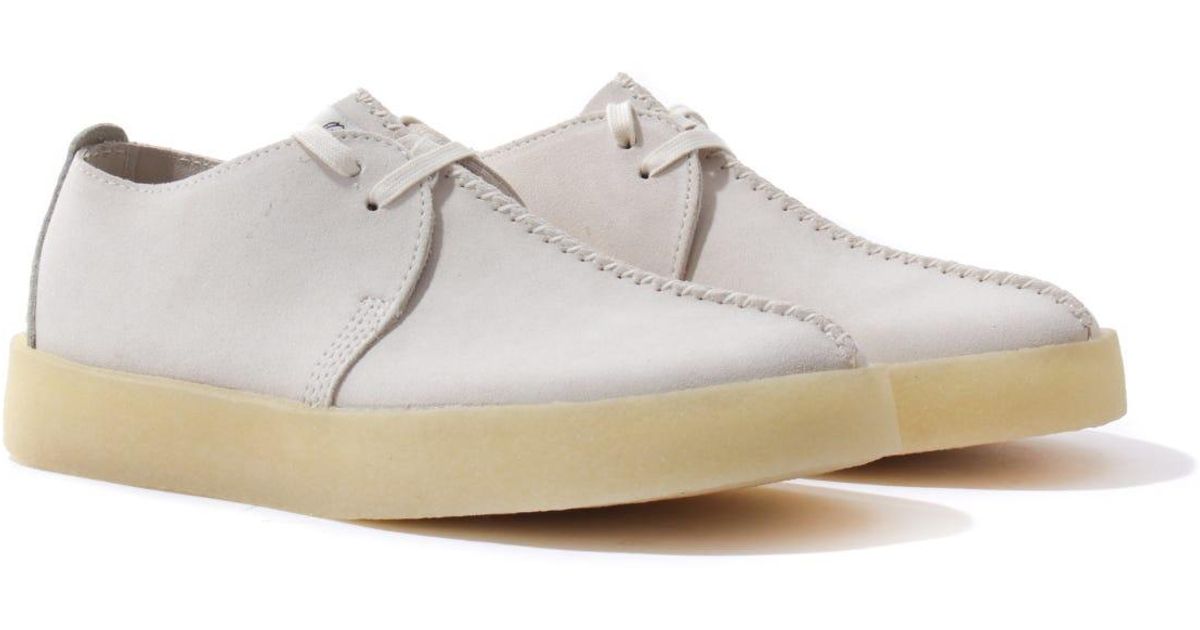 Clarks Trek Cup Suede Shoes in White for Men | Lyst