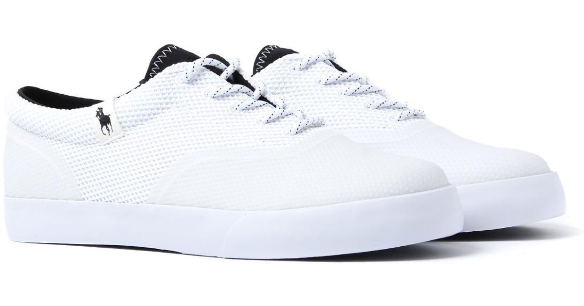 white mesh trainers