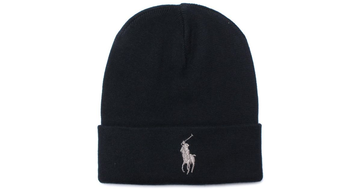 black polo beanie