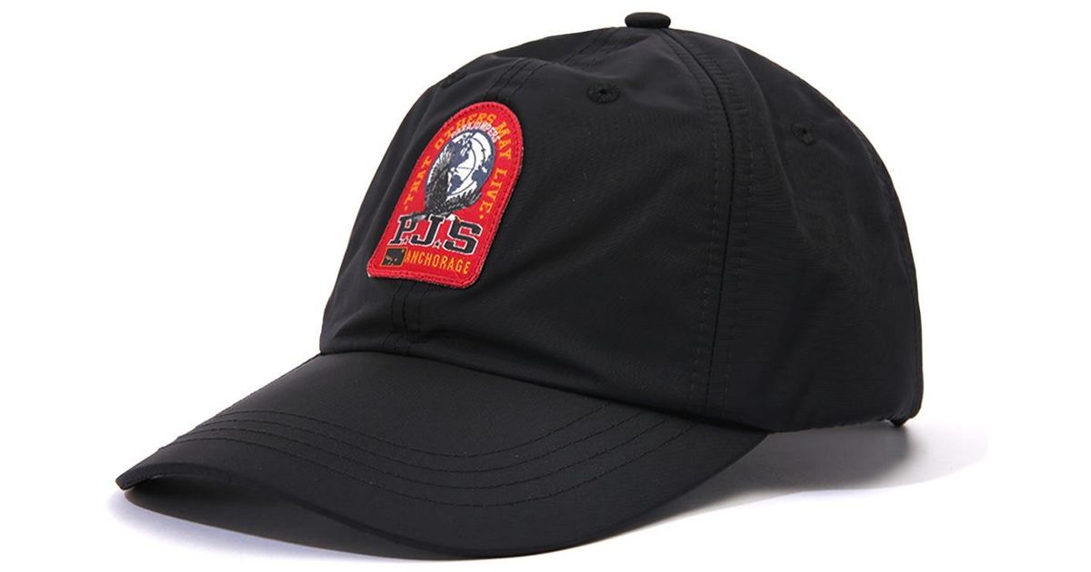 Parajumpers Synthetic Patch Nylon Cap in Black for Men Lyst