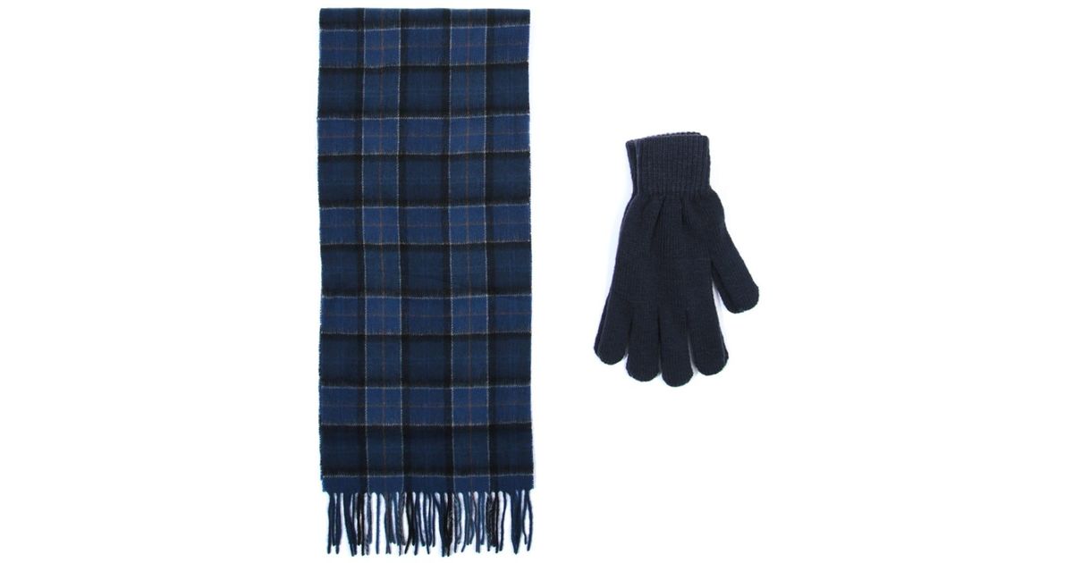 barbour scarf and glove gift box