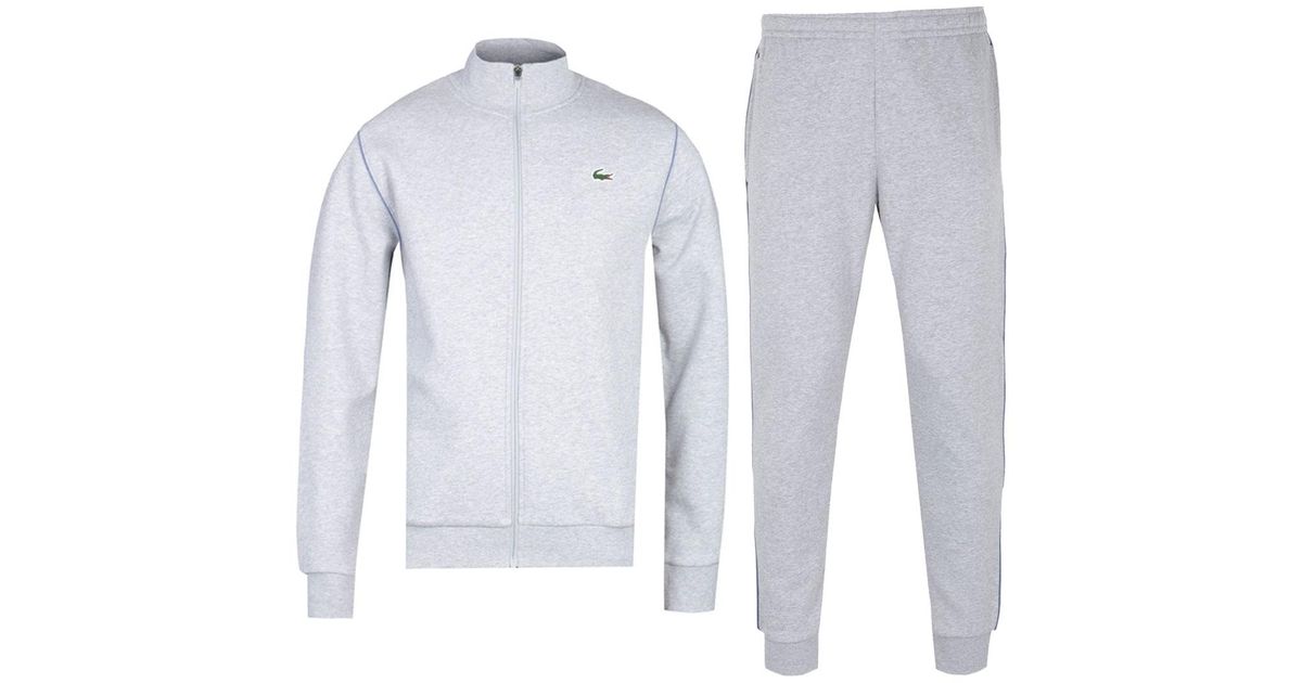 grey lacoste tracksuit