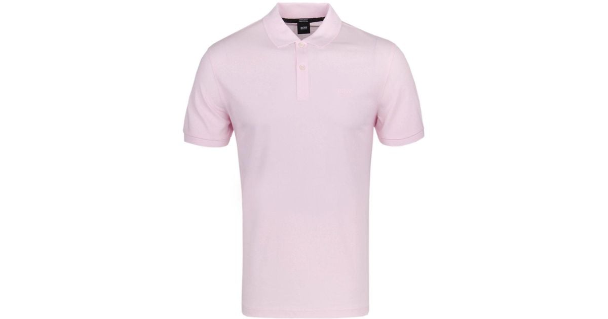 hugo boss pink polo