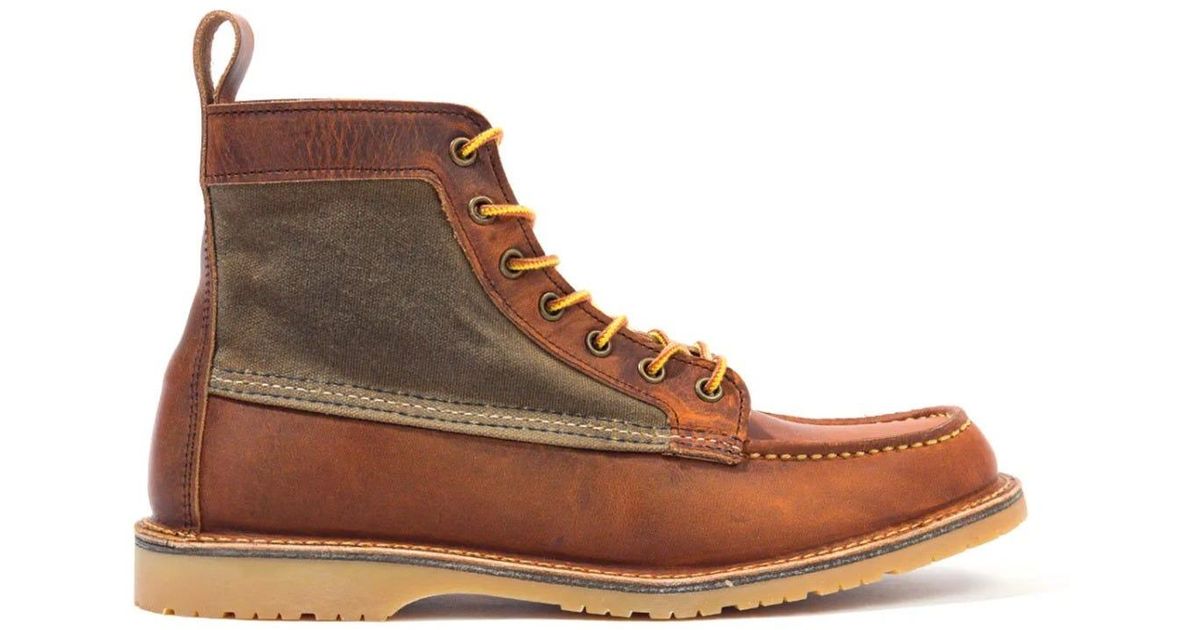 Red Wing 3335 Weekender Canvas Moc Leather Boots in Brown for Men | Lyst