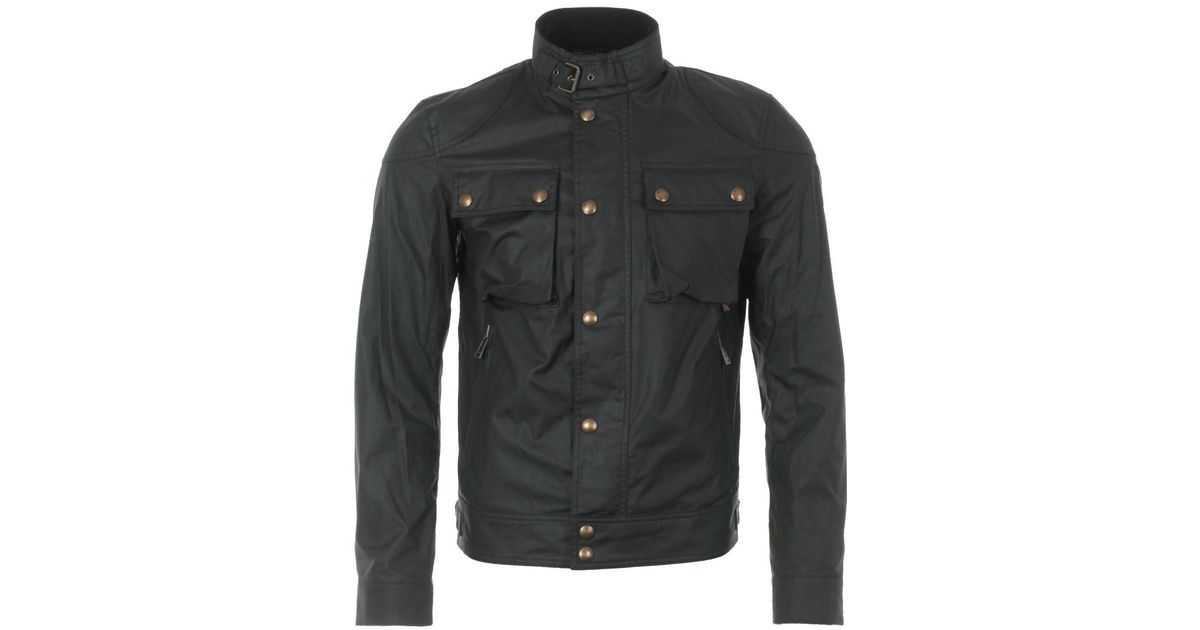 Belstaff Racemaster Waxed Cotton Jacket in Olive (Green) for Men | Lyst