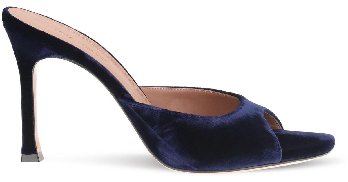 amina-muaddi-alexa-velvet-sandals-midnight-in-blue-lyst-uk