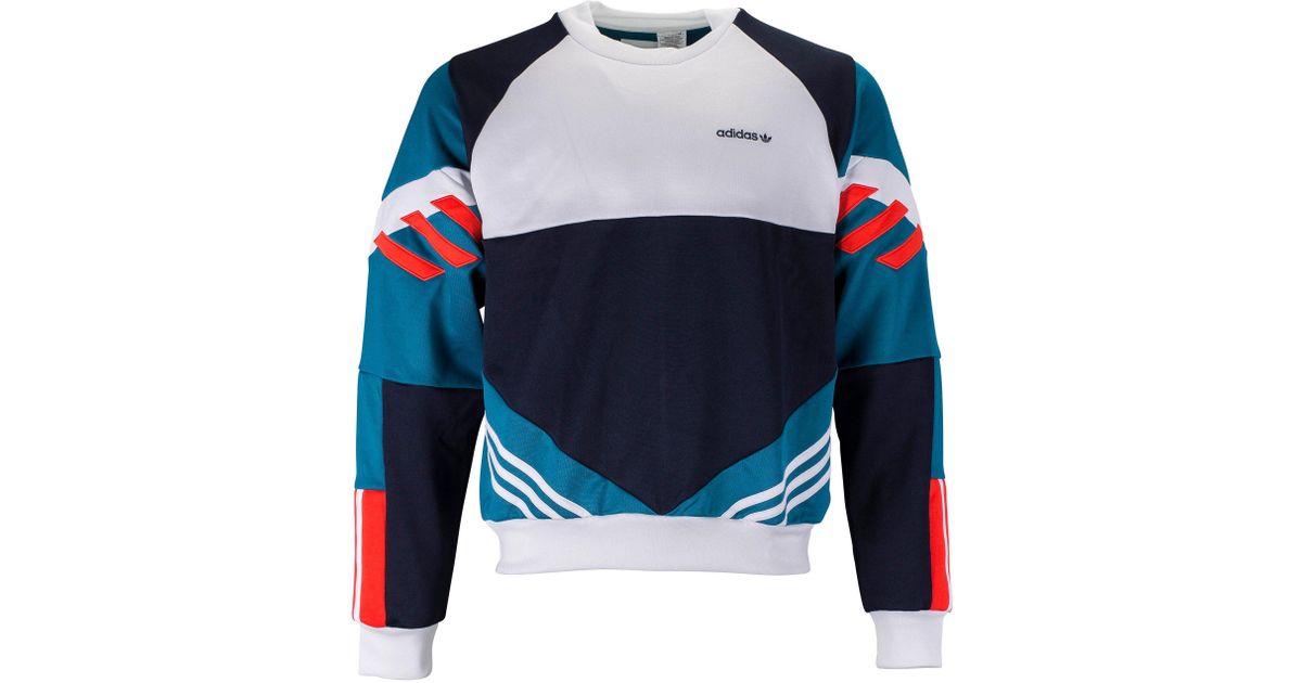 adidas Originals Synthetic Chop Shop Crewneck Sweatshirt in Blue for Men |  Lyst