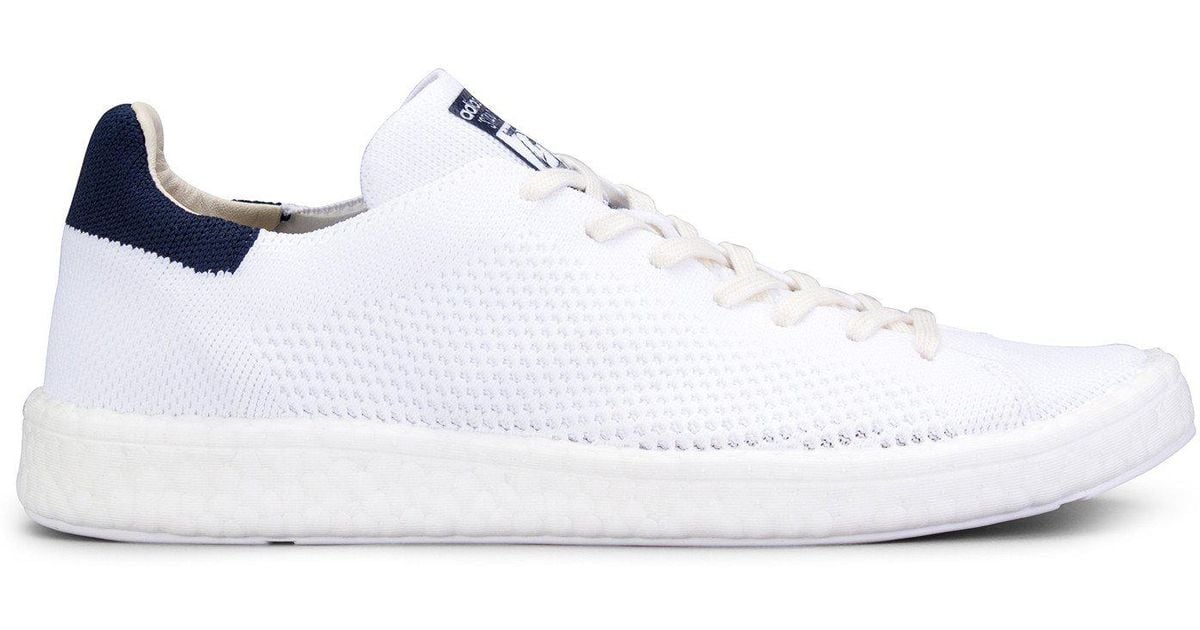 adidas Originals Stan Smith Primeknit Boost in White/Navy (White) - Lyst