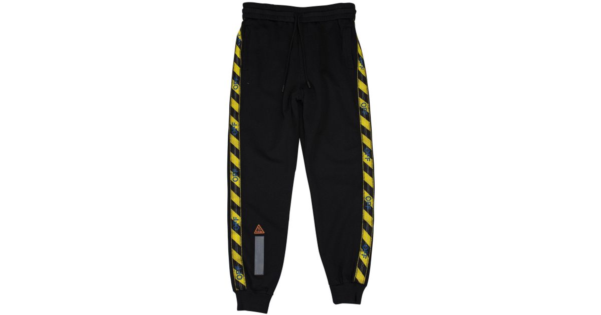 off white side tape pants
