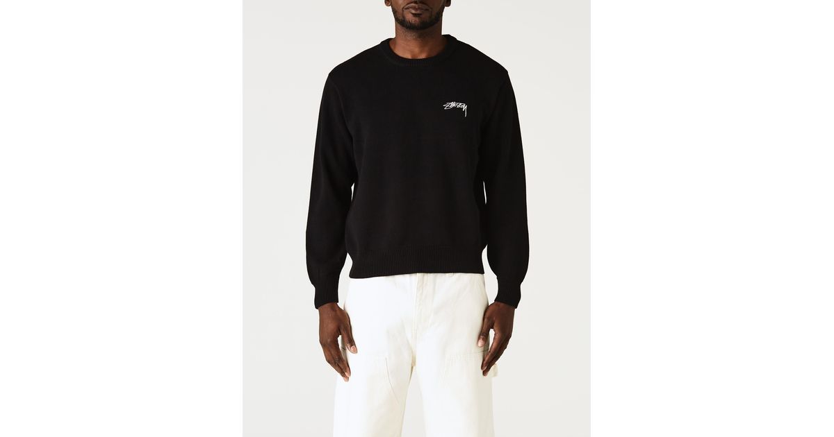 Stussy Care Label Sweater in Black for Men | Lyst